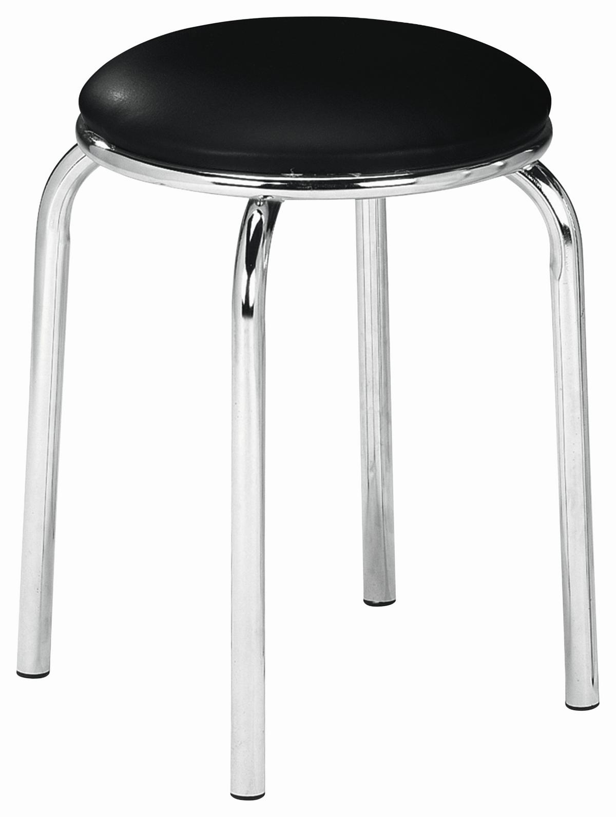 STOHOVATELNÁ STOLIČKA PUB - černá, Konvenční, kov/plast (46/45cm)