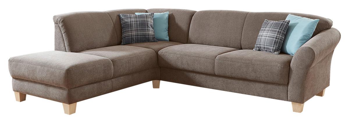 Ecksofa Gotland taupe, 212x257 cm - Taupe/Naturfarben, KONVENTIONELL, Textil (212/257cm) - Sit & More