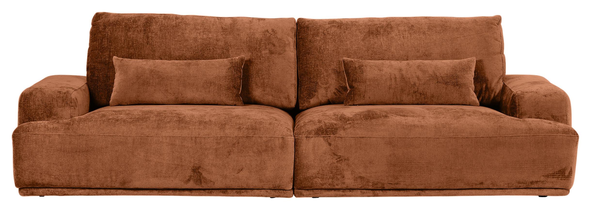 Bigsofa Mezino B: 282 cm Braun Chenille - Schwarz/Braun, KONVENTIONELL, Textil (282/73/115cm) - MID.YOU