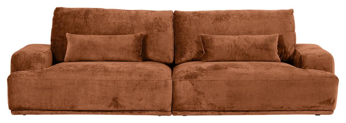 Bigsofa Mezino B: 282 cm Braun Chenille - Schwarz/Braun, KONVENTIONELL, Textil (282/73/115cm) - MID.YOU