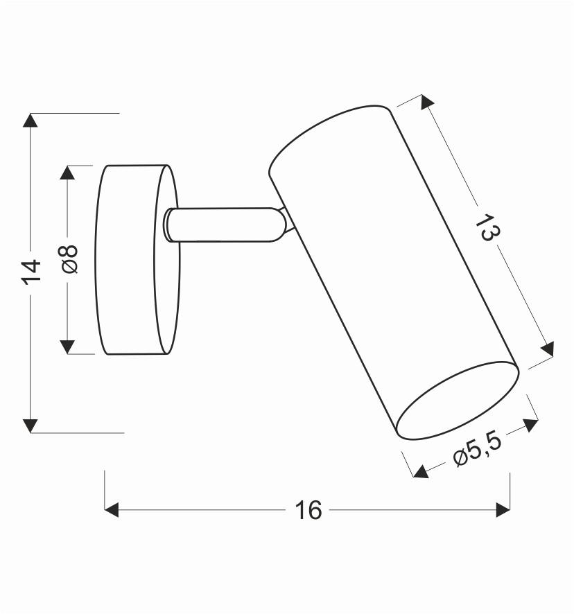 Wandstrahler 91-01702 - Messingfarben, KONVENTIONELL, Metall (16/8/14cm)