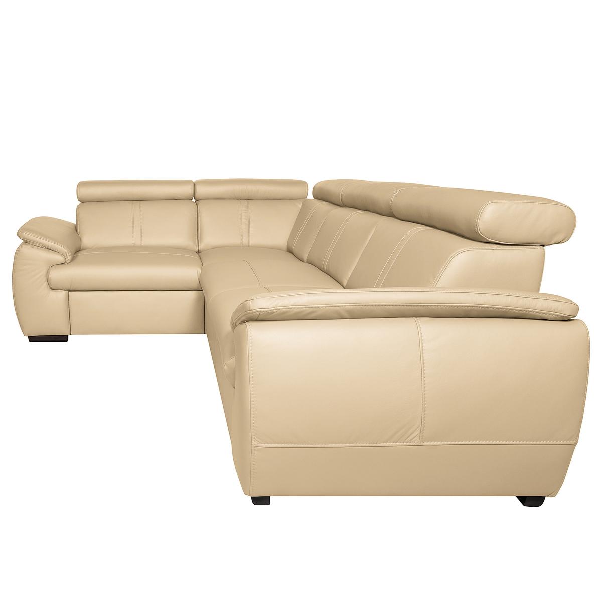 Ecksofa City Beige B: 193x265 Cm - Wengefarben/Beige, Design, Leder (193/265cm) - Livetastic