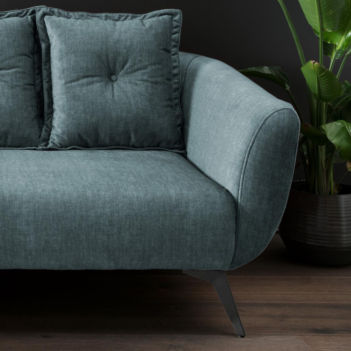 2,5-sitzer-sofa Baggio Mit Kissen Blau/grün - Blau/Multicolor, MODERN, Holz/Textil (196/94/103cm) - Livetastic
