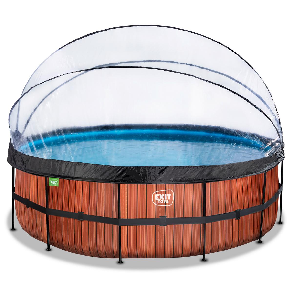 Pool-Set Braun, D/H: 450x122cm - Braun, KONVENTIONELL, Kunststoff (450/122cm) - EXIT Toys