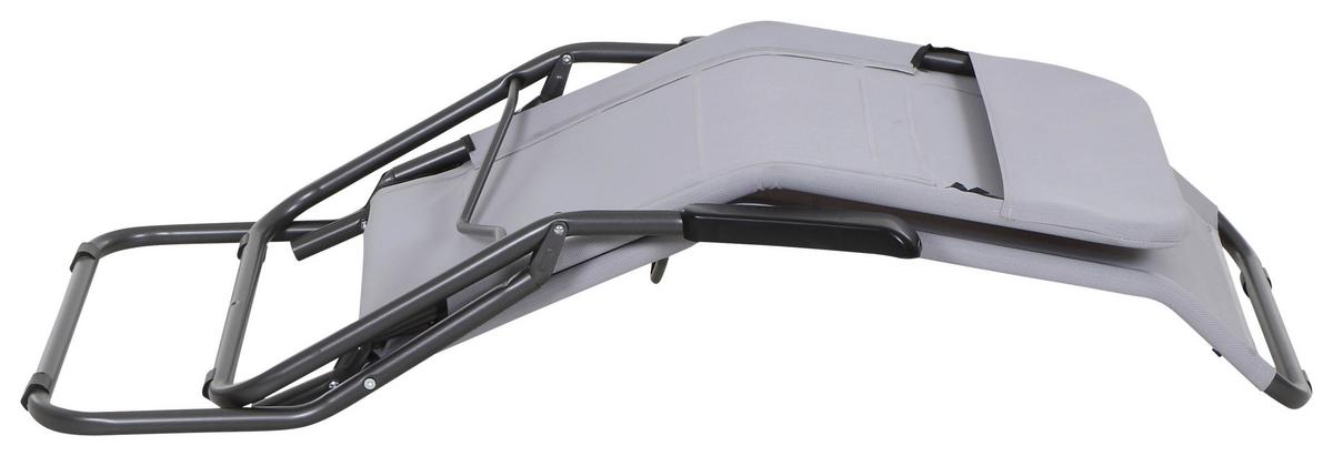 Sonnenliege J40967 Stahl, Klappbar - Anthrazit/Hellgrau, MODERN, Textil/Metall (72,5/103,5/144cm) - Siena Garden