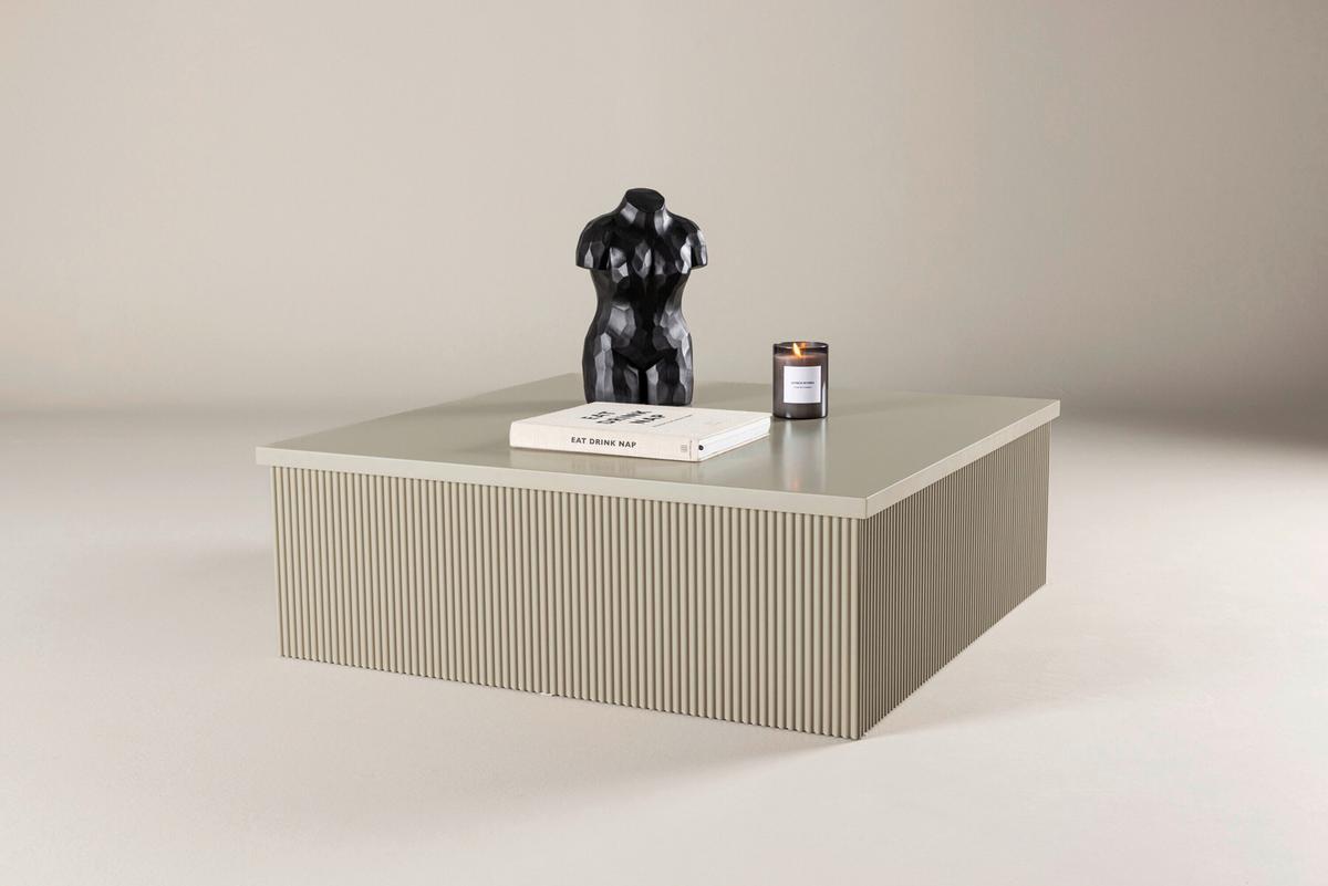 Lenox Lenox Beige B: 90cm - Beige, MODERN, Holz (90/90/30cm) - Livetastic