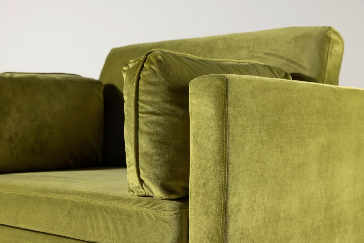 Sessel Boom - Goldfarben/Grün, Design, Textil/Metall (110/84/86cm) - Livetastic