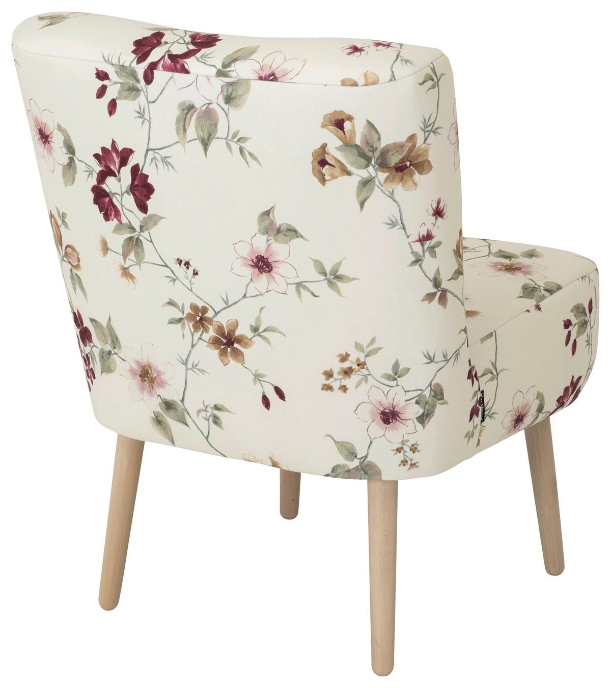 Sessel Fiona - Buchefarben/Weiß, Design, Textil (58/78/68cm) - Max Winzer