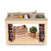 Sand- und Wassertisch Holz, LxBxH: 80x40x55 cm - Birkefarben/Rosa, Basics, Holz (80/40/55cm) - MUDDY BUDDY