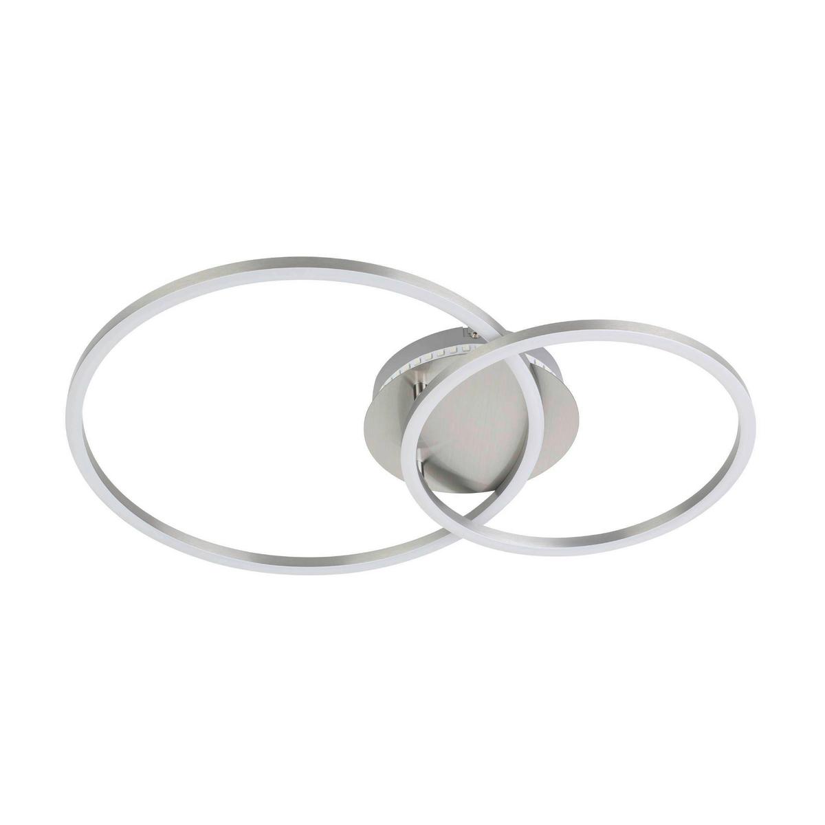 Deckenleuchte 75607 Palmaves Ø 39 cm - Silberfarben/Weiß, Basics, Kunststoff/Metall (39/55cm)