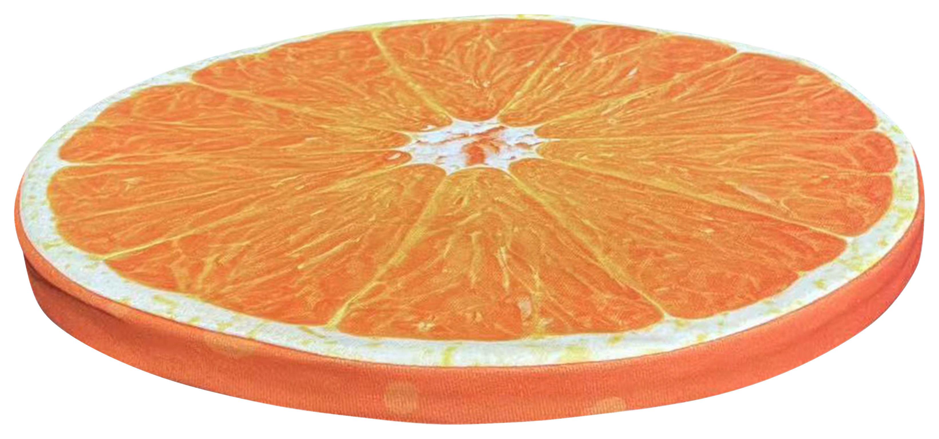 Sitzkissen Fruits - Orange, MODERN, Textil (38/2.5cm) - Luca Bessoni