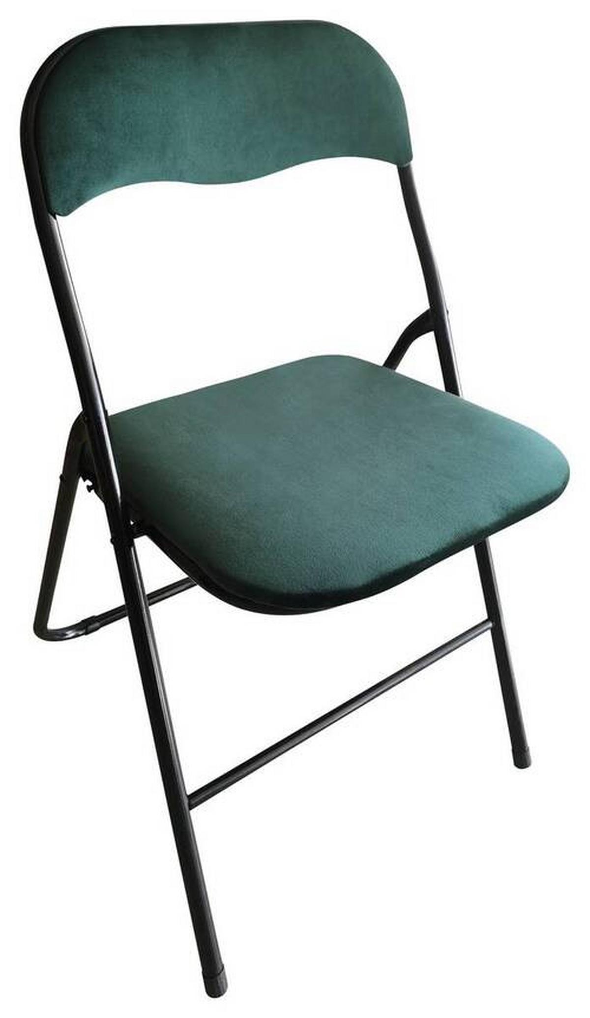 SKLÁDACÍ KŘESLO WALTER II -SB- - černá/tmavě zelená, Konvenční, kov/textil (44/78/45,5cm) - Mömax