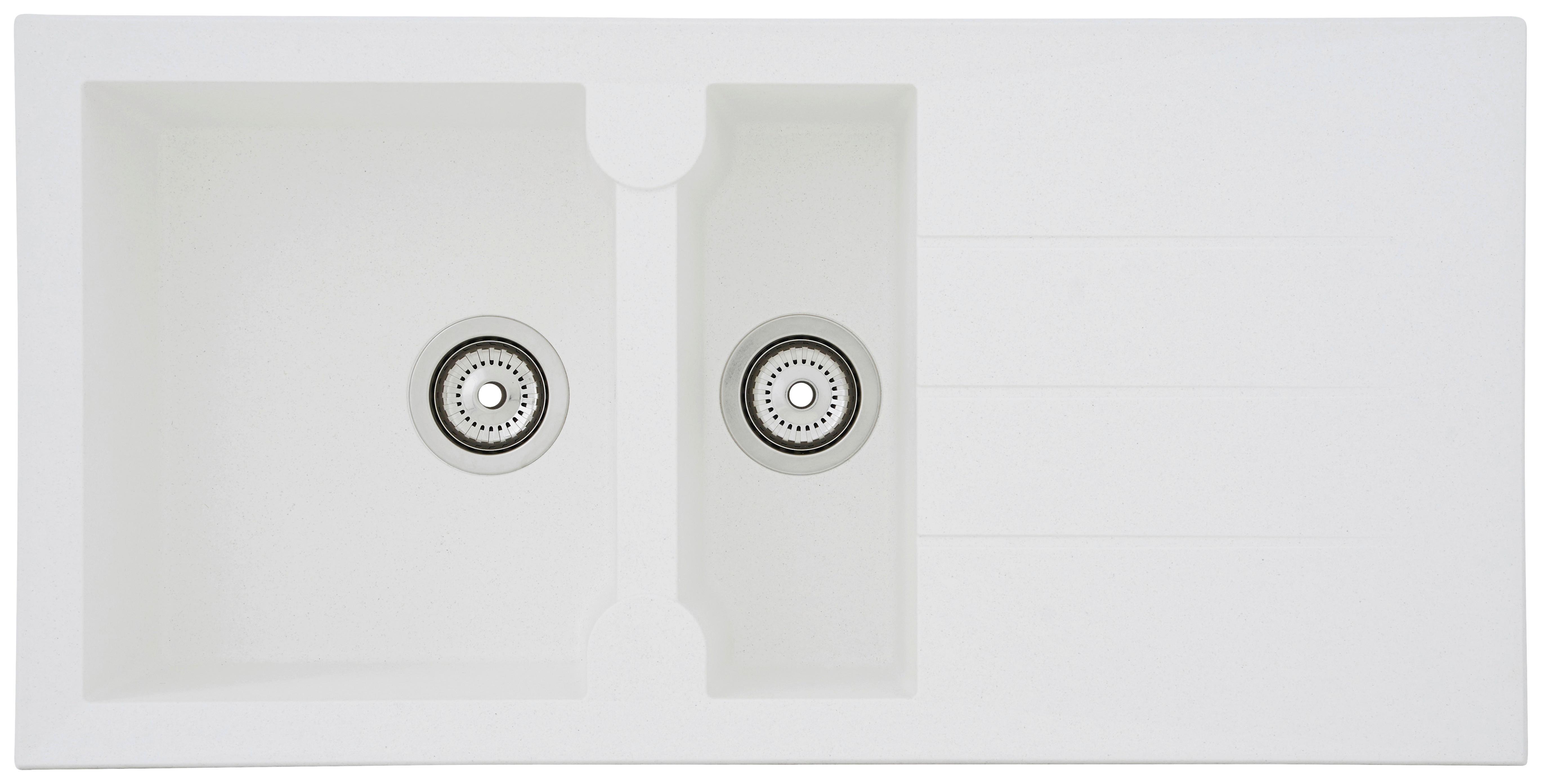 Spüle Respekta Alineo Stein Bxt: 100x50 cm - Weiß, Trend, Stein (100/21/50cm) - Respekta