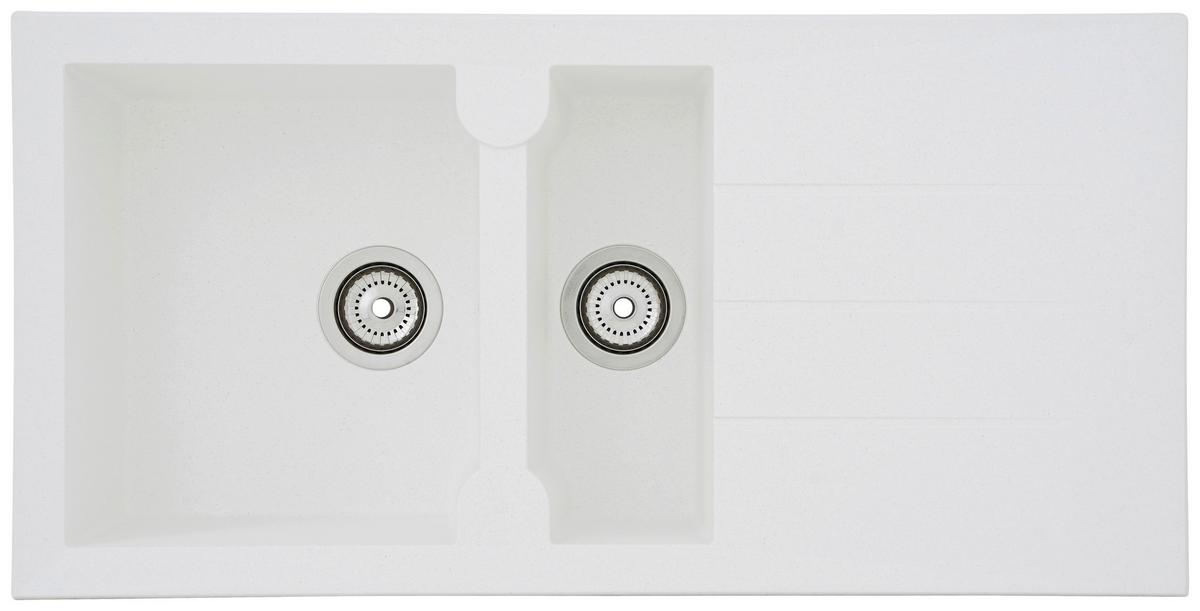 Spüle Respekta Alineo Stein Bxt: 100x50 cm - Weiß, Trend, Stein (100/21/50cm) - Respekta