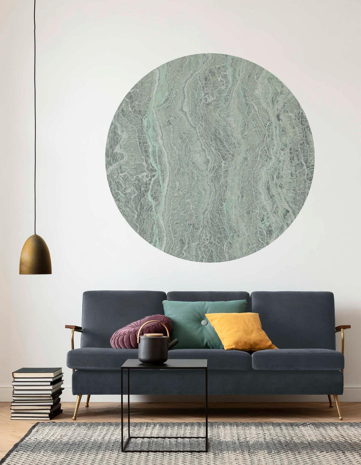 Fototapete Green Marble - Rosa/Grün, Trend, Papier (125cm) - Komar