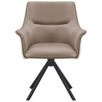 Armlehnstuhl Taro Beige B: 68 cm - Taupe/Beige, MODERN, Textil/Metall (68/86/68cm) - Livetastic