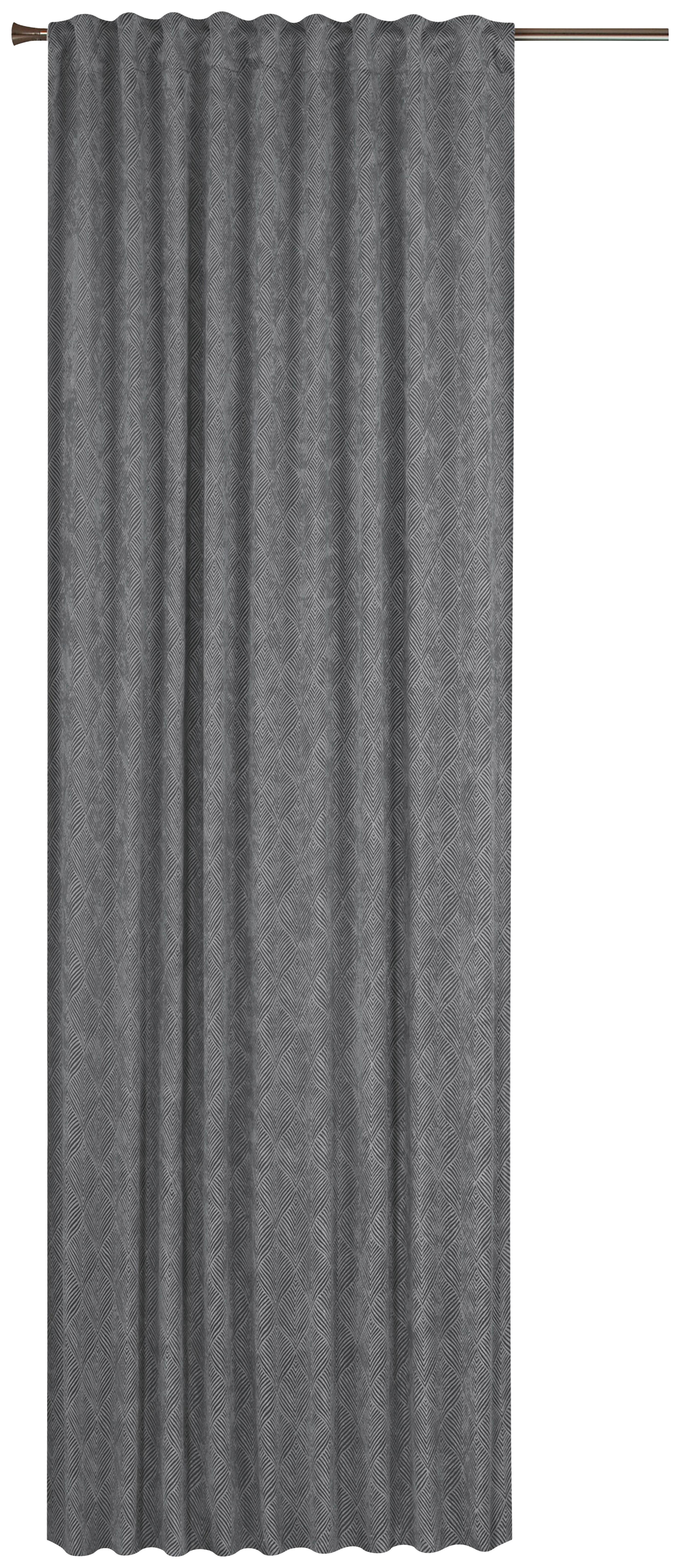 Sötétítőfüggöny Kerstin Kb. 140/245cm - antracit, Romantik / Landhaus, textil (140/245cm) - James Wood