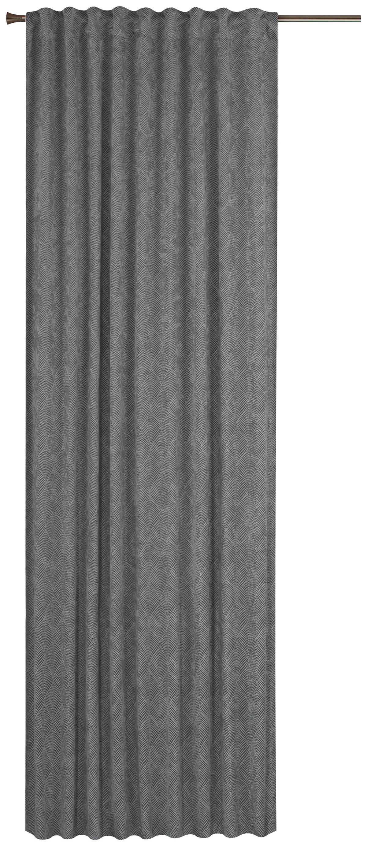 Verdunkelungsvorhang Kerstin - Anthrazit, ROMANTIK / LANDHAUS, Textil (140/245cm) - James Wood