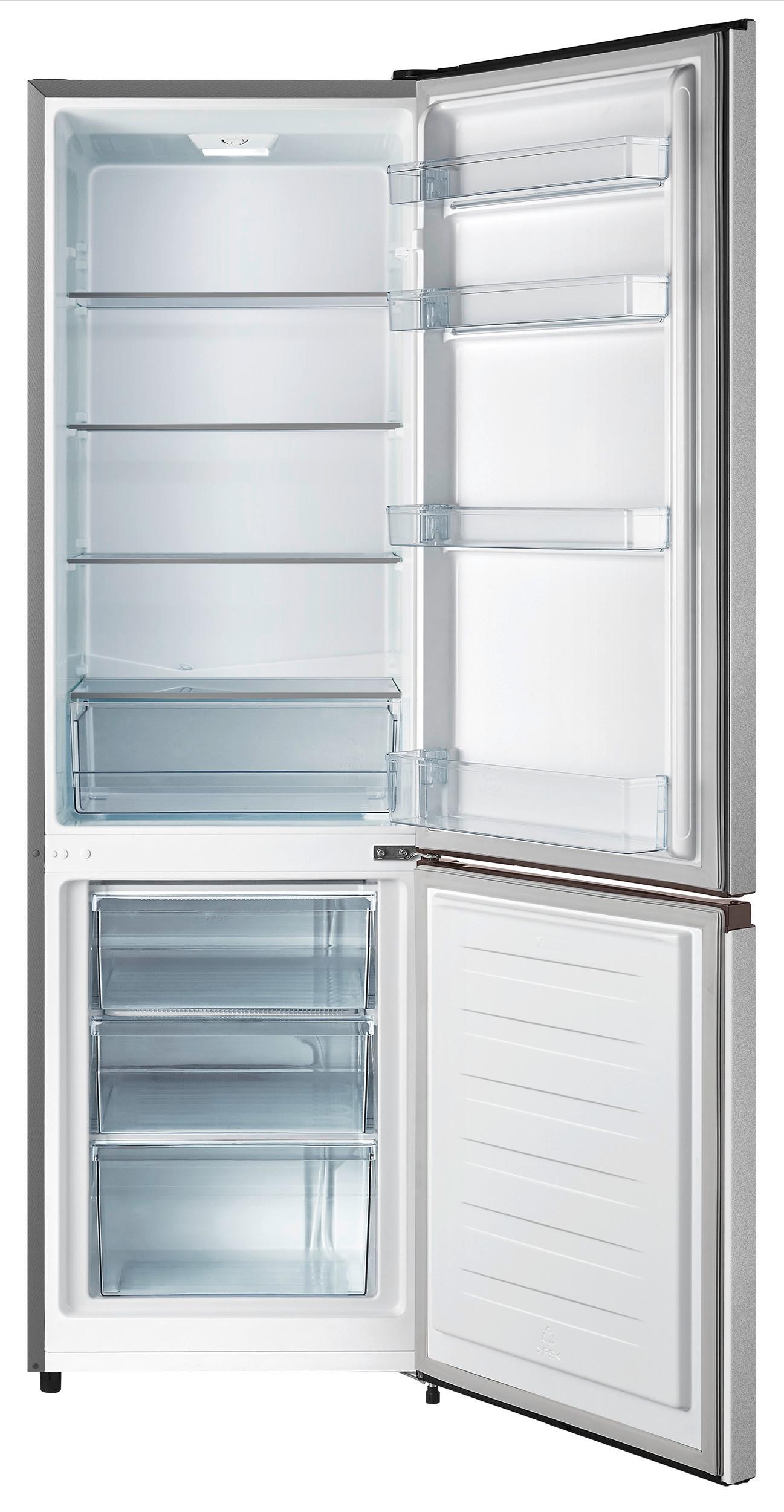 Kühl-Gefrier-Kombination Nabo Kgk 2695 Silberfarben - Silberfarben, Basics, Glas/Kunststoff (55/180/55,8cm) - Nabo