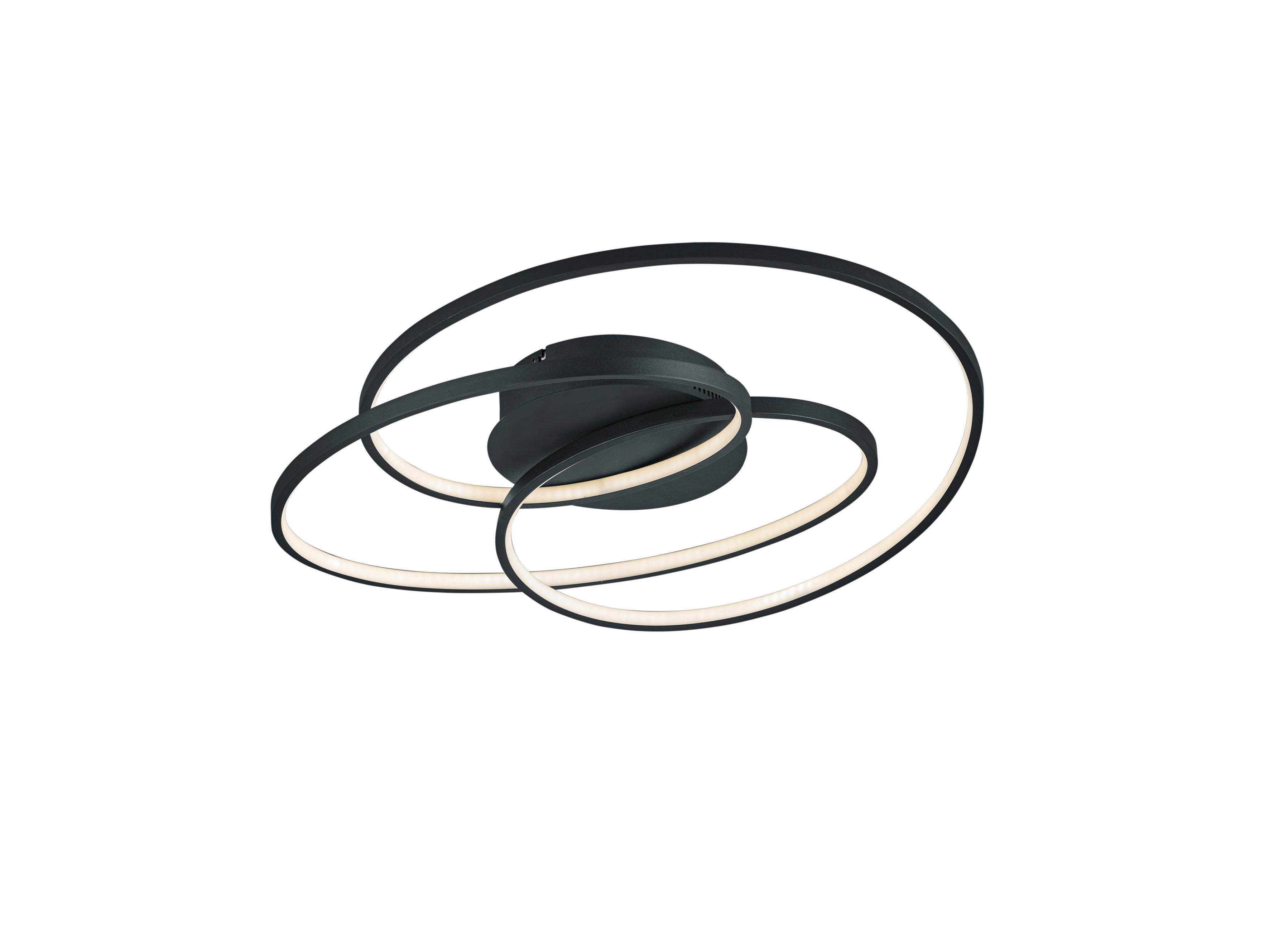 LED-Deckenleuchte Gale L: 60 cm, 4-Fach Schaltbar - Schwarz, Design, Metall (60/13,5/43cm) - Trio Leuchten