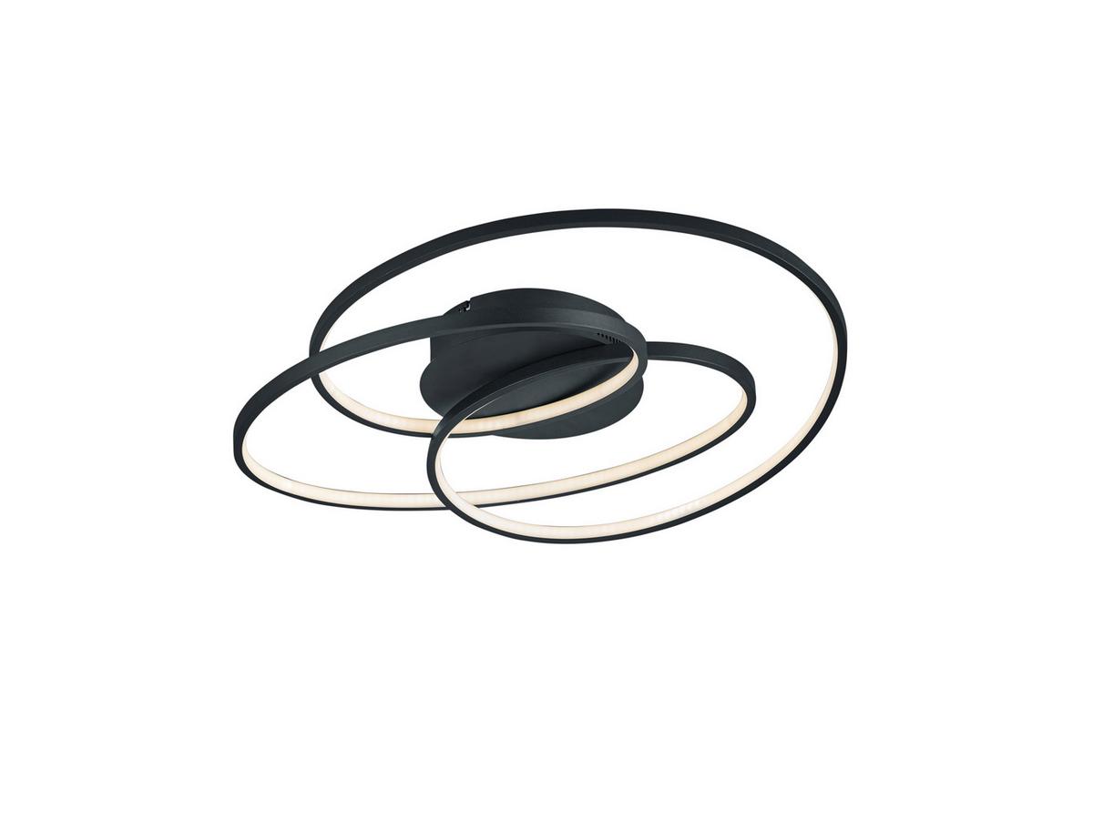 Led-deckenleuchte Gale L: 60 Cm, 4-Fach Schaltbar - Schwarz, Design, Metall (60/13,5/43cm) - Trio Leuchten