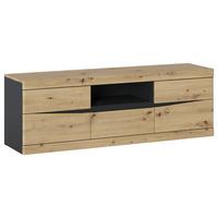 TV-Element Turino Eiche Artisan/Anthrazit B: 150cm - Anthrazit/Eiche Artisan, Trend, Holzwerkstoff (150/49,8/39,9cm)