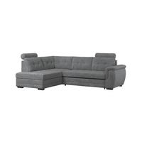 Ecksofa mit Schlaffunktion Falco new Anthrazit 183x251 cm - Anthrazit/Schwarz, KONVENTIONELL, Textil (183/251cm) - Ondega
