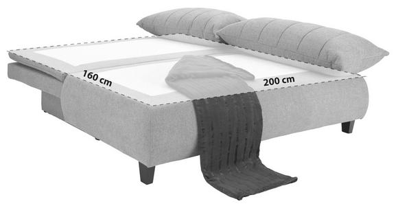 Boxspringsofa mit Schlaffunkt. und Bettkasten Marino Greige - Greige/Schwarz, MODERN, Textil (208/102/96cm) - Luca Bessoni