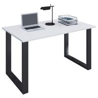 Schreibtisch B 80 cm H 76 cm Lona Schwarz/Weiß - Schwarz/Weiß, MODERN, Holzwerkstoff/Metall (140/80/76cm) - MID.YOU