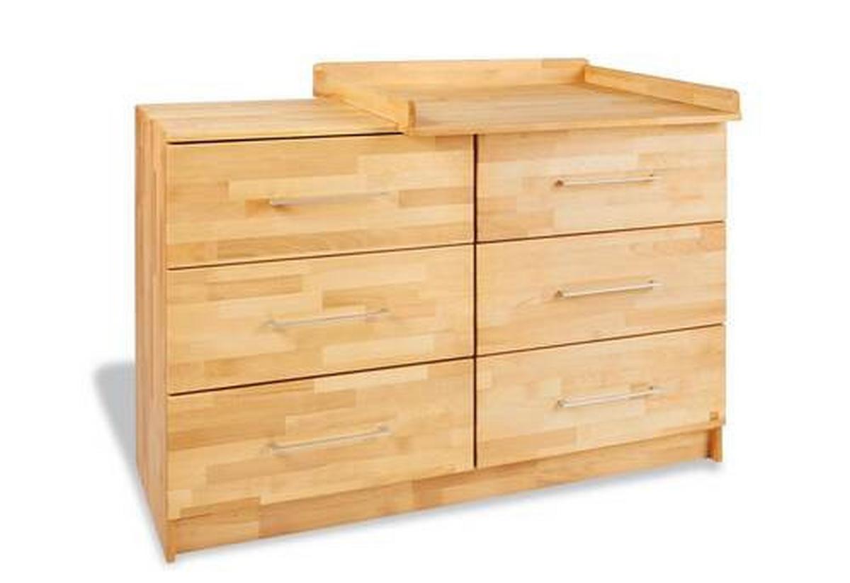 Wickelkommode 132174x Natura - Buchefarben, Natur, Holz (140/101/54-78cm) - Pinolino