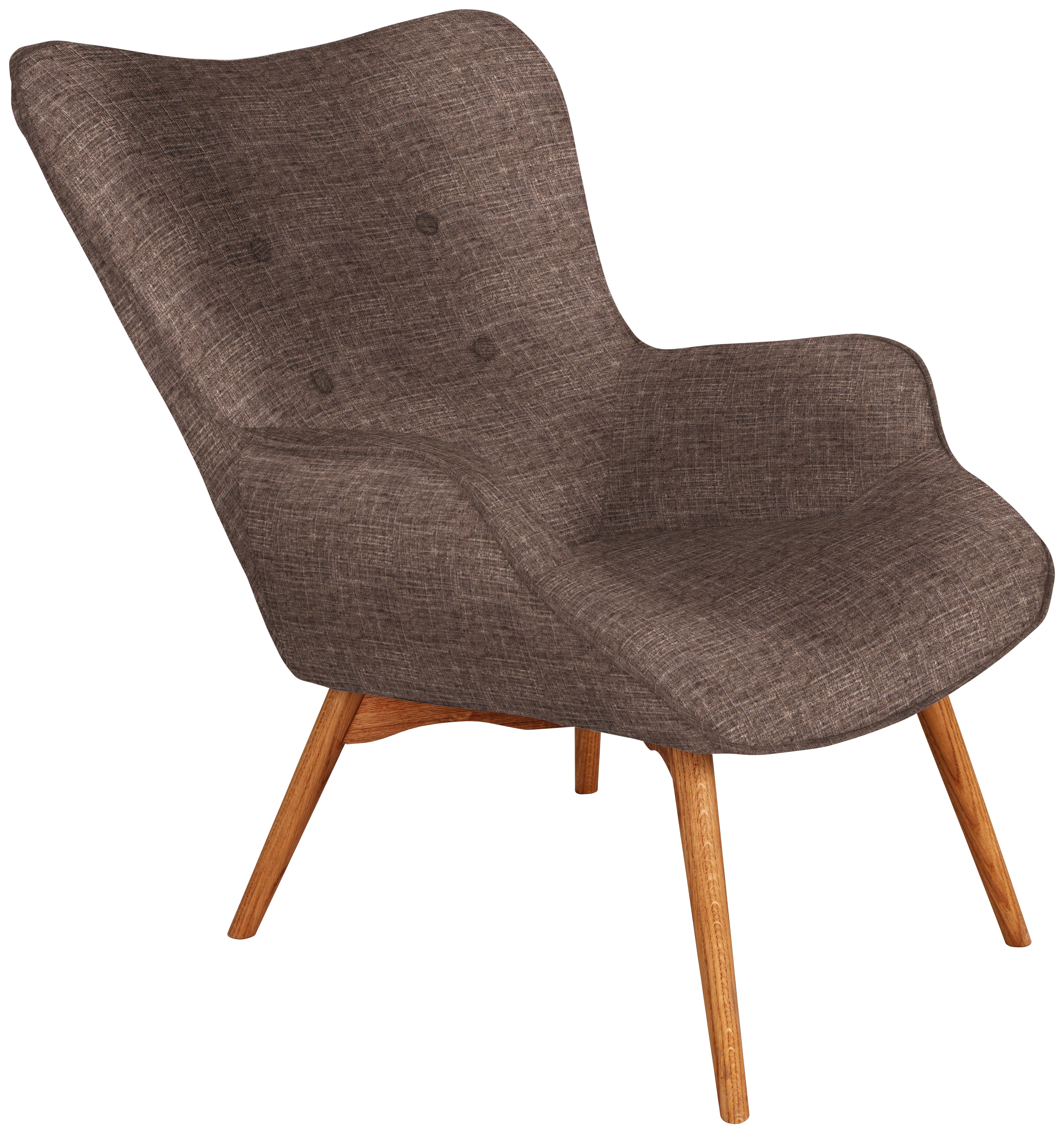 Ohrensessel Amarillo - Eichefarben/Braun, LIFESTYLE, Textil (82/94/73cm) - Luca Bessoni