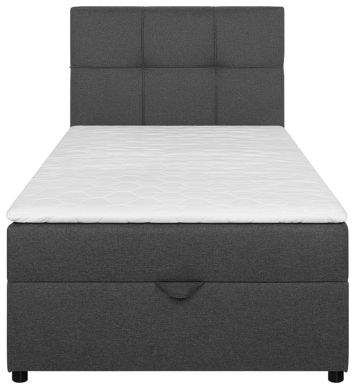 Boxbett Paros 100 100x200 Silberfarben/Hellgrau - Silberfarben/Hellgrau, MODERN, Holzwerkstoff/Textil (100/200cm) - MID.YOU