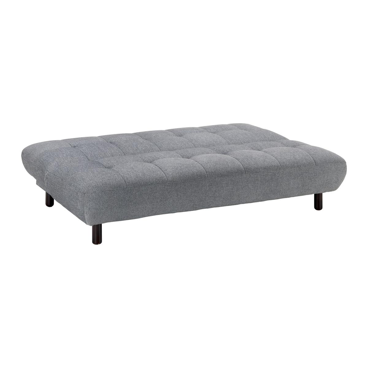 Rozkladacia pohovka Camilla svetlosivá - svetlosivá/tmavohnedá, Modern, drevo/textil (186/90/106cm) - Bessagi Home
