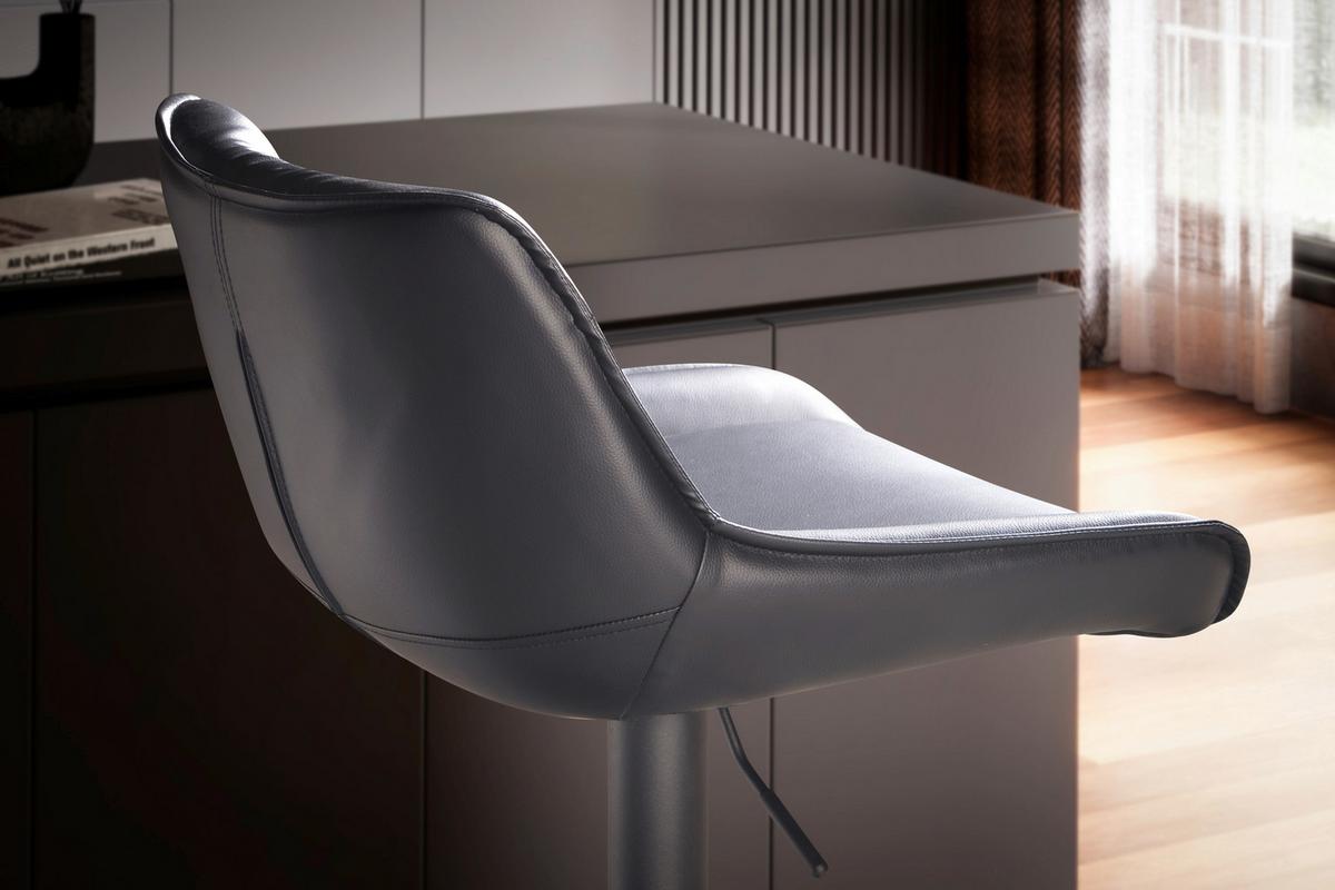 Barová židle WL7.005 - černá, Design, kov/textil (45/106/55cm) - MID.YOU