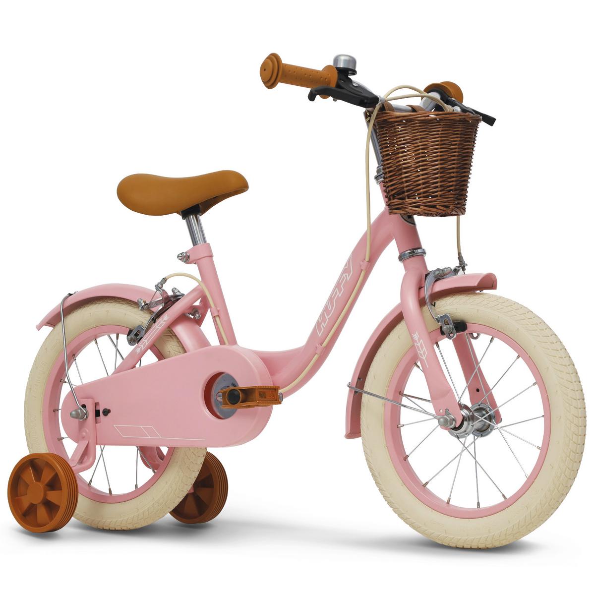 Kinderfahrrad Vintage Pink, 14 Zoll - Pink, Basics, Metall (46,5/68/91cm)