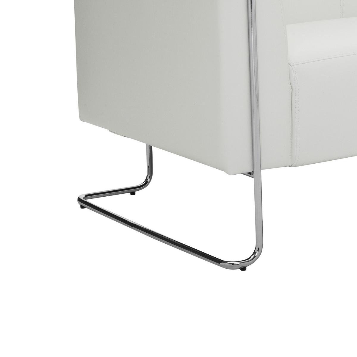 2-sitzer-sofa Curacao Weiß - Silberfarben/Weiß, MODERN, Textil (130/71/74cm) - MID.YOU