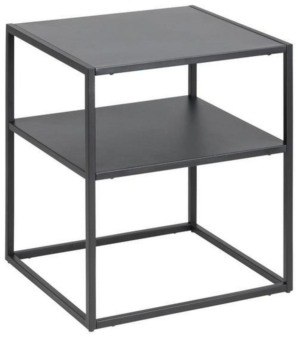 Nachtkästchen Schwarz H: 50,5 Cm Virum - Schwarz, Trend, Metall (45/50,5/40cm) - MID.YOU