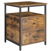 Nachttisch B: 45 cm Braun/Schwarz - Schwarz/Braun, Trend, Holzwerkstoff (45/60/45cm) - Boxxx