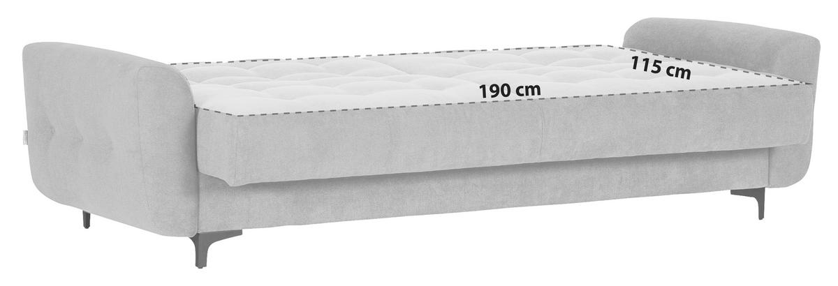 Schlafsofa Morton - Anthrazit/Schwarz, KONVENTIONELL, Textil (230/84/95cm) - Livetastic