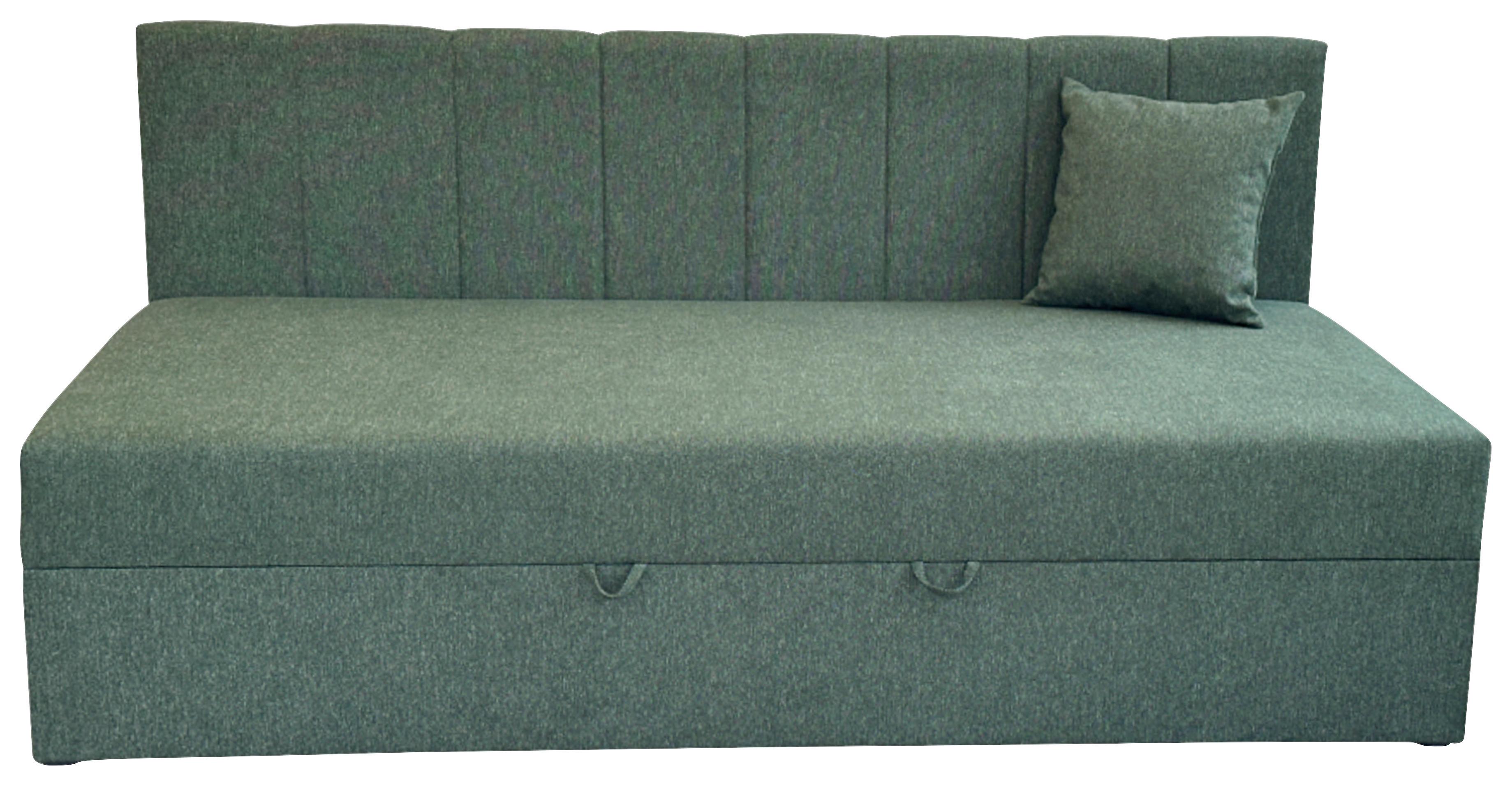 Boxbett Moritz 90x200cm - Dunkelgrün/Schwarz, Basics, Holzwerkstoff/Textil (90/200cm) - P & B