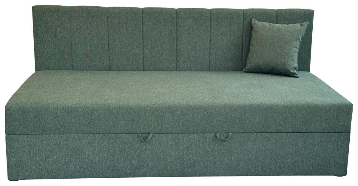 Boxbett Moritz 90x200cm - Dunkelgrün/Schwarz, Basics, Holzwerkstoff/Textil (90/200cm) - P & B