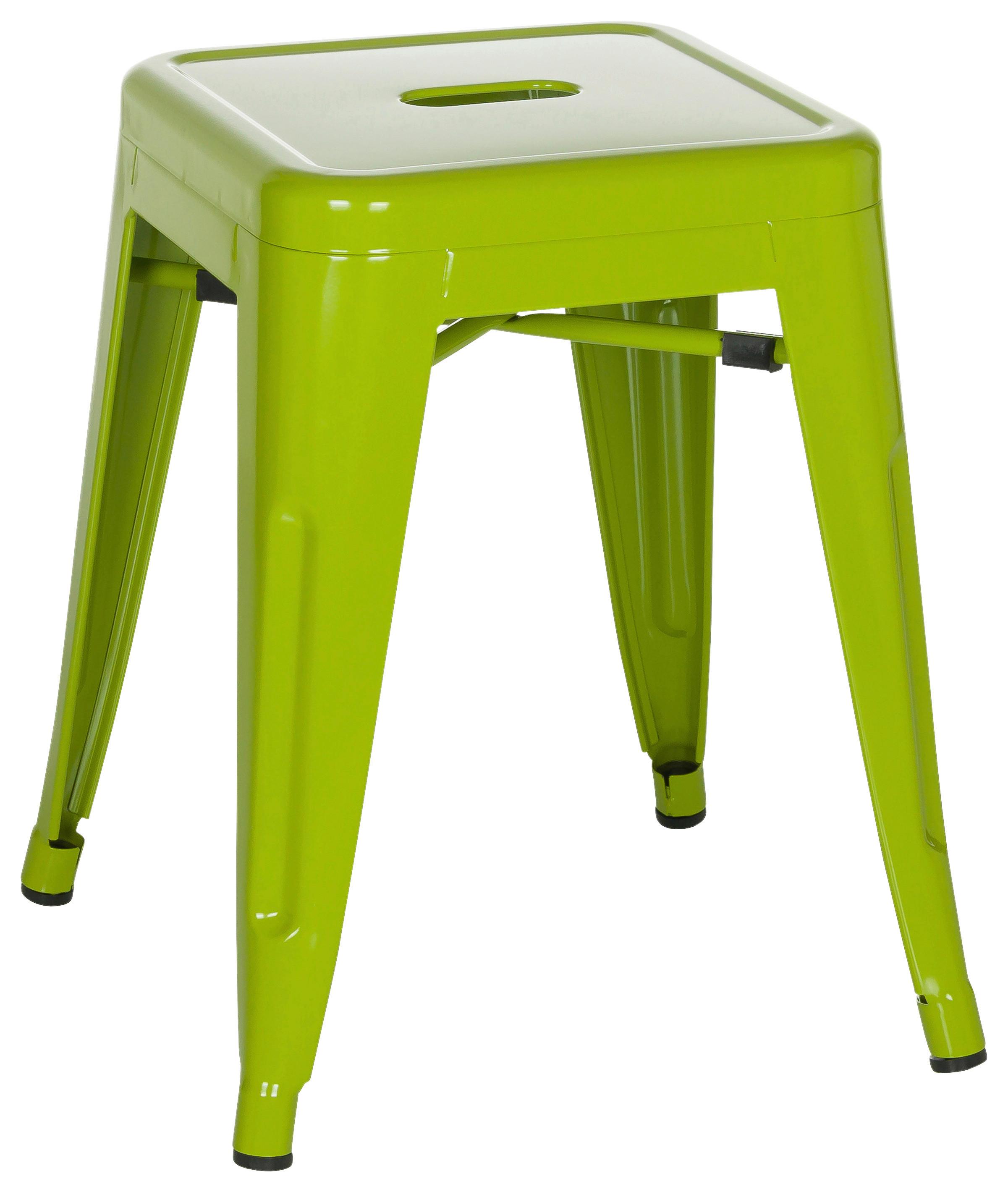 Hocker Vantaggio Stahl Grün H: 46 Cm Stapelbar - Grün, Basics, Metall (39/46/39cm) - MID.YOU