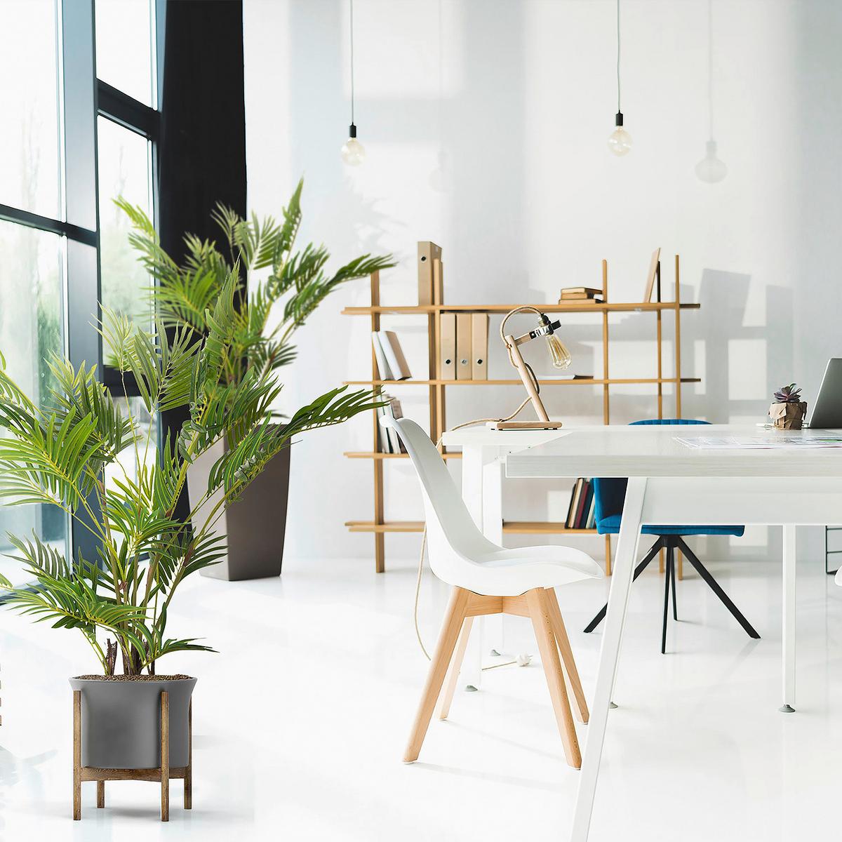 Kunstpflanze Areca I - Schwarz/Braun, Basics, Kunststoff (70/120/70cm) - MID.YOU