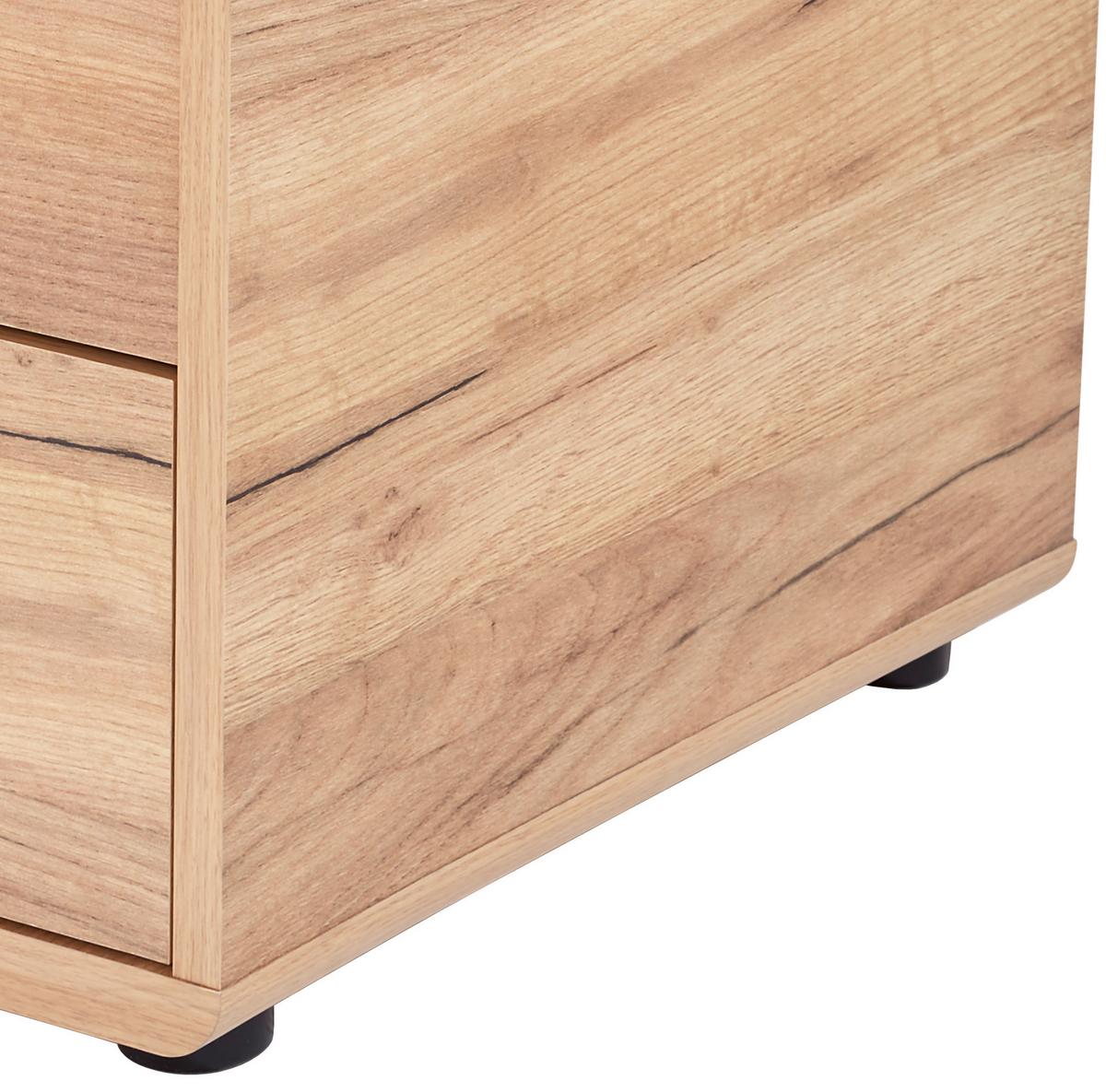 Kontajner FONTANA FTK06 - čierna/farba jelše, Modern, kompozitné drevo/plast (44,3/59,6/50cm)