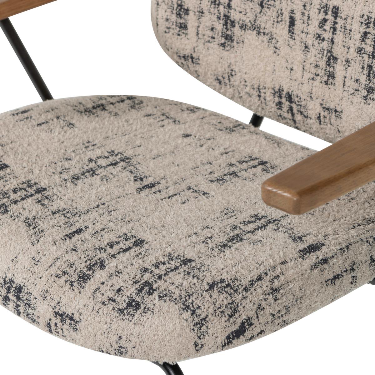 Sessel Aure Beige B: 69cm - Beige/Schwarz, Design, Holz/Textil (69/69/64cm) - Livetastic