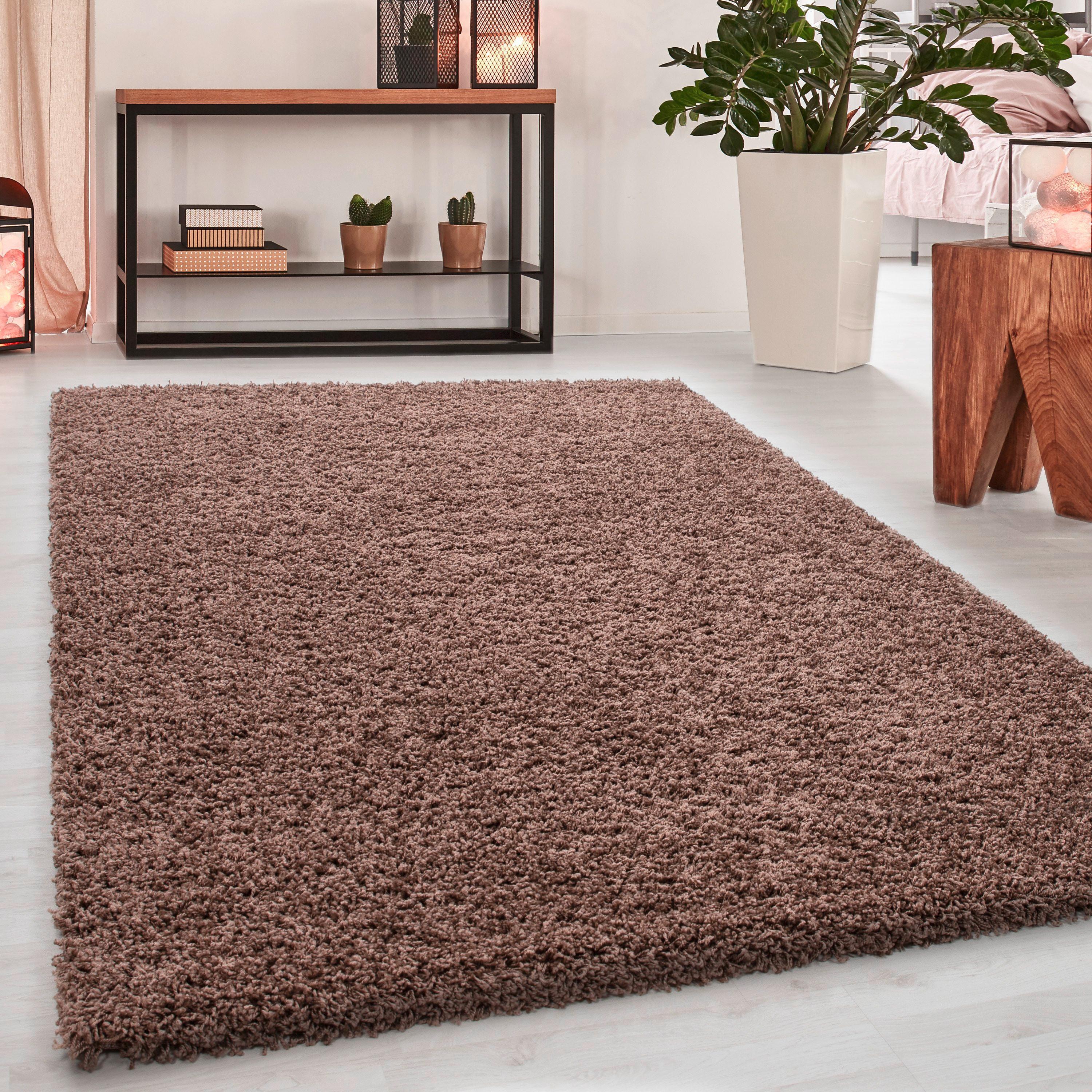 Hochflorteppich Dream - Hellbraun, KONVENTIONELL, Textil (60/110cm) - Novel