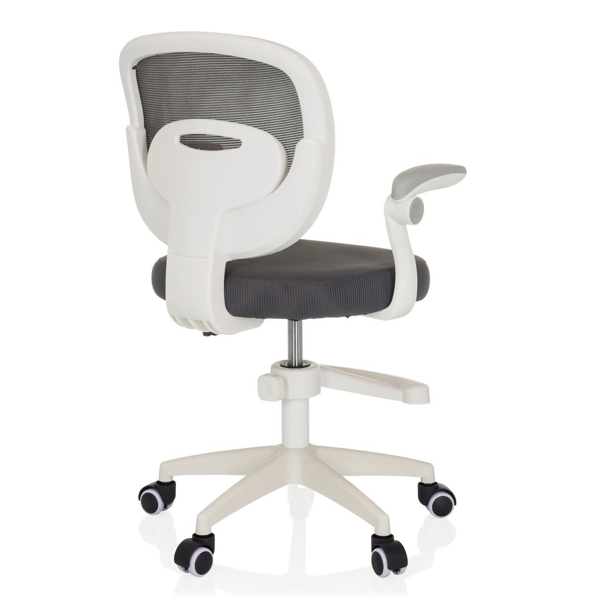 Jugenddrehstuhl Kiddy Smart Grau B: 61 cm - Rosa/Weiß, MODERN, Kunststoff/Textil (61/84-97/55cm) - MID.YOU