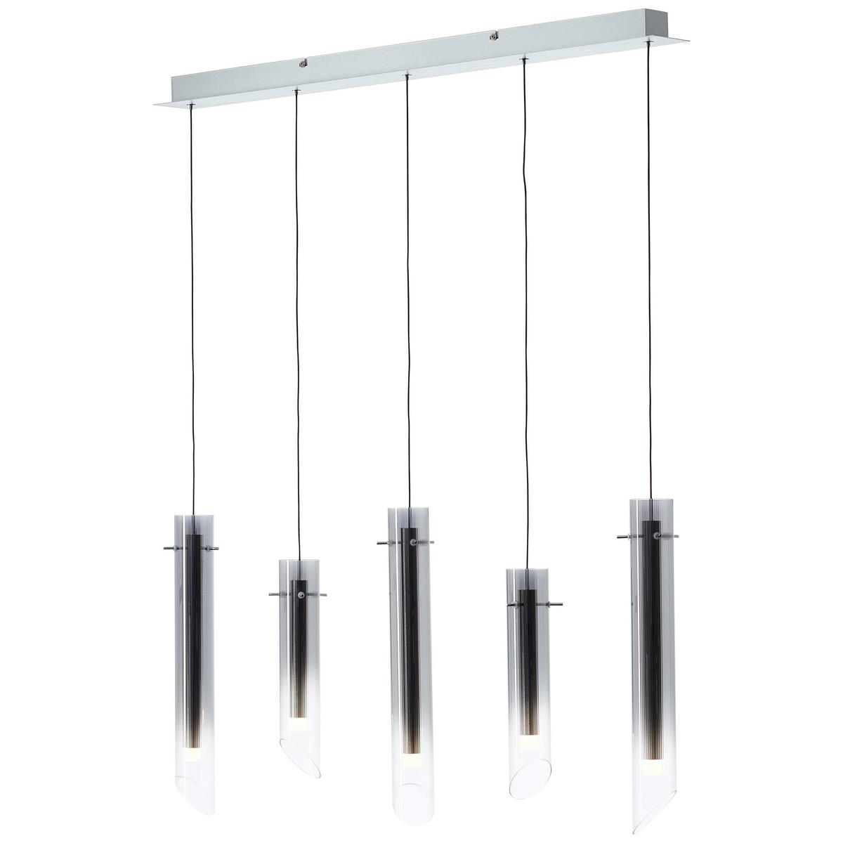 Hängeleuchte 28426 Henriette - Chromfarben, Design, Glas/Metall (90/8,5/150cm) - Brilliant