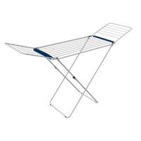 Wäscheständer Swan LxBxH: 178x55x106 cm, klappbar - Weiß/Dunkelblau, Basics, Kunststoff/Metall (178/55/106cm) - Homezone