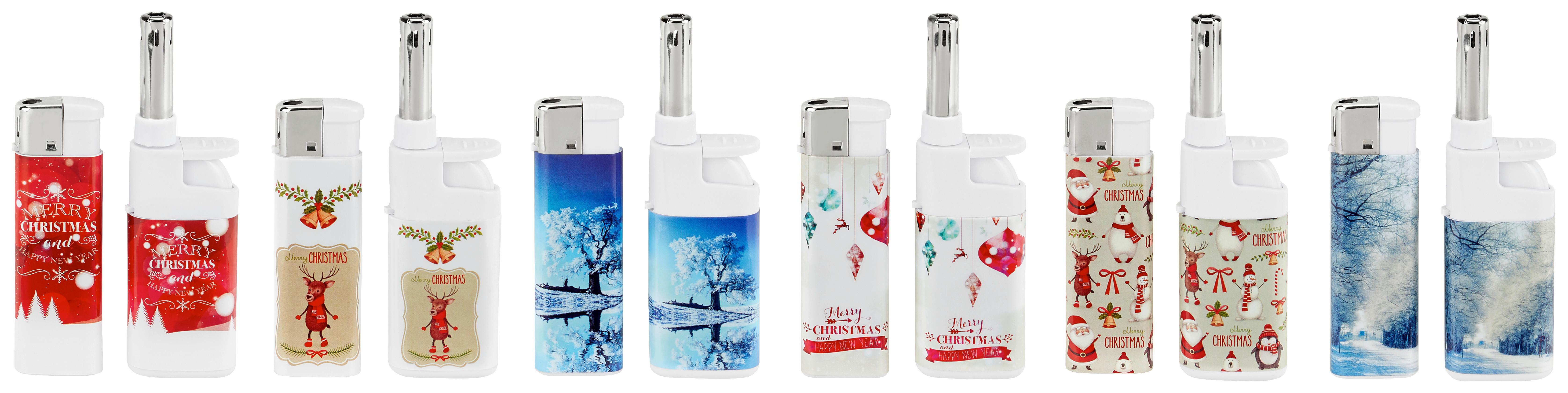 Feuerzeug Nachfüllbar Noel 2er Set - KONVENTIONELL, Kunststoff (10/12/2cm) - Homezone